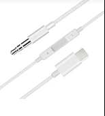 USB Type-C 3.5mm AUX Ses Kablosu Beyaz thumbnail 3