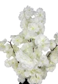 Yapay Ağaç Bahardalı Ağacı Beyaz Japon Kiraz Çiçeği Sakura Çiçeği 70cm Beyaz Plastik Saksılı - 5