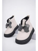 Papuçcity Arzen 03043 Kız Çocuk Bebe Fiyonklu Termal Bot - 1