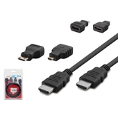 Hadron HDX2010 3in1 1.5mt HDMI Kablo - Siyah - 1