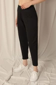 Modal Kumaş Şalvar Kadın Siyah Pantolon - 3