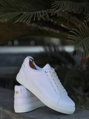 KB-BX1  Beyaz Cilt Yüksek Beyaz Taban Günlük Erkek Ayakkabı thumbnail 1