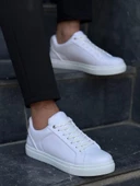 KB-BX1  Beyaz Cilt Yüksek Beyaz Taban Günlük Erkek Ayakkabı thumbnail 3