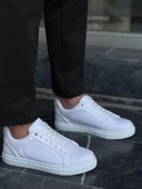 KB-BX1  Beyaz Cilt Yüksek Beyaz Taban Günlük Erkek Ayakkabı thumbnail 2