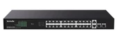 Tenda TEG1128P-24-410W 24 Port Poe+ 10-100-1000 2 Port SFP 2 Port Uplink Switch Çelik Kasa - 1