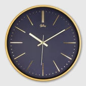 Galaxy 221-AL Serisi Eskitme Metal Görünümlü Sessiz Akar Modern Duvar Saati 30 cm thumbnail 1