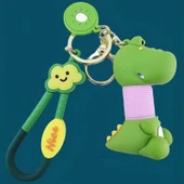 1 ADET UZAYAN MOR DİNAZOR ANAHTARLIK TELESKOPİK MOR KÖRÜKLÜ ANAHTARLIK VIP KALİTE YILBAŞI HEDİYELERİ - 1