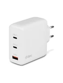 Ttec SmartCharger Trio GAN 120W PD Seyahat Hızlı Şarj Aleti 2 USB-C+USB-A Beyaz 2SCG04B - 1
