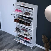 Modilayn UMAY' 2 Li Antre Hol 52 x 160 x 25, 5 cm’ lik 4 Düşer Kapak 8 Göz Bölmeli Ayakkabılık - 2