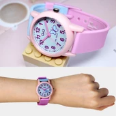 Q&Q VS49J003Y Pembe Kelebek Desenli Su Geçirmez Kız Çocuk Kol Saati - 4