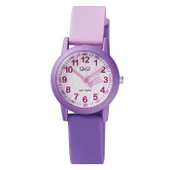 Q&Q VS49J004Y Mor Lila Yıldızlı Su Geçirmez Rakamlı Kız Çocuk Kol Saati - 1