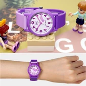 Q&Q VS49J004Y Mor Lila Yıldızlı Su Geçirmez Rakamlı Kız Çocuk Kol Saati - 4