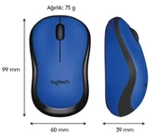 Logitech M220 910-004880 Mavi Sessiz Optik Kablosuz Mouse - 7