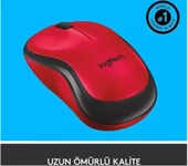 Logitech M220 910-004880 Kırmızı Sessiz Optik Kablosuz Mouse - 5