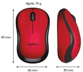 Logitech M220 910-004880 Kırmızı Sessiz Optik Kablosuz Mouse - 7