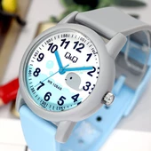 Q&Q VS49J006Y Gri Mavi Balina Deniz Temalı Su Geçirmez Rakamlı Çocuk Kol Saati - 3