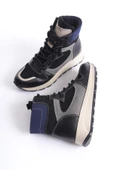 Misref Siyah Lacivert Sneaker Günlük Hafif Spor Bot Ayakkabı - 2