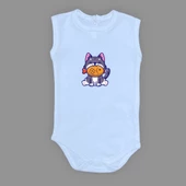 Baskılı Balıklı Kedi Bebek Çıtçıtlı Body - 3