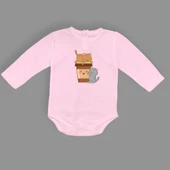 Baskılı Kahve Seven Kediler Bebek Çıtçıtlı Body - 5