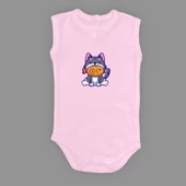 Baskılı Balıklı Kedi Bebek Çıtçıtlı Body - 4