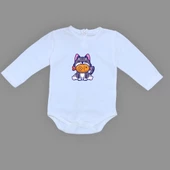 Baskılı Balıklı Kedi Bebek Çıtçıtlı Body - 9