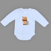Baskılı Kahve Seven Kediler Bebek Çıtçıtlı Body - 4