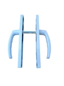PLASTİK YAYLI YALE KAPI KOLU (BEYAZ) - 1