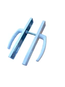 PLASTİK YAYLI YALE KAPI KOLU (BEYAZ) - 2