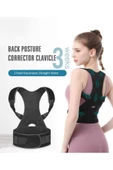 Unisex Medikal Kemerli Ayarlanabilir Korse Kamburluk Önleyici Dik Duruş Korsesi Siyah Manyetik thumbnail 2