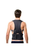 Dik Duruş Korsesi Siyah Kamburluk Önleyici Sırt Unisex Siyah Medikal Korse Ortopedik Korse thumbnail 4