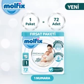 Molfix Premium Fırsat Paketi 1 Beden 72 Adet - 2