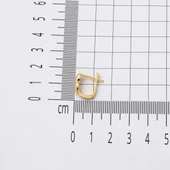 Sarı Altın Bayan Küpe - 5