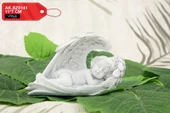 Uyuyan Kanatlı  Melek Biblo  10cm Polyester - 4