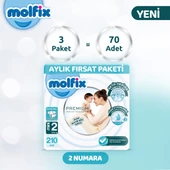 Molfix Premium Aylık Fırsat Paketi 2 Beden 210 Adet thumbnail 2