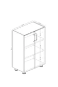 Durusilya Mobilya Çok Amaçlı Mutfak Banyo Balkon Kiler Dolabı Çift Kapaklı Dr2001, One Size - 5