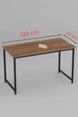 Durusilya Mobilya Çalışma Masası , Bilgisayar Masası , Ofis Masası , 120x60 - Ceviz - 4
