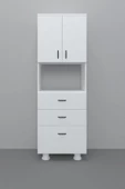 Durusilya Mobilya Fırın Mikro Dalga Bölmeli Kapaklı Çekmeceli Çok Amaçlı Boy Mutfak Balkon Dolabı Dr1002, One Size - 8