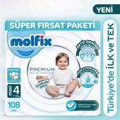 Molfix Premium Süper Fırsat Paketi 4 Beden 108 Adet thumbnail 1