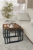 Durusilya Mobilya Zigon Sehpa , Metal Üçlü Zigon Sehpa , 3 lü Sehpa - 4