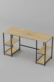 Durusilya Mobilya 140x50 cm Metal Çalışma Bilgisayar Ofis Masası Kitaplıklı - 6