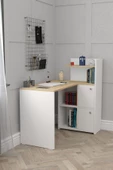 Durusilya Mobilya L Çalışma Masası Kitaplıklı Dolaplı - 4
