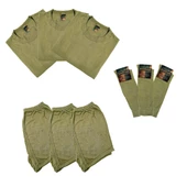 KARCAMP 3'lü Kışlık Temel Askeri Malzeme ve İç Çamaşır Seti - 4