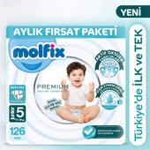 Molfix Premium Aylık Fırsat Paketi 5 Beden 126 Adet thumbnail 1