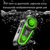 QASUL Motosiklet Kask Kulaklık İnterkom Işıklı Su Geçirmez Motor Kurye Kask Bluetooth Kulaklık - 7