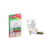 Mini Tuval Boyama Seti 1 Şövale+6 Tuval+6 Keçeli Kalem-Red Castle ST-01 - 4
