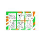 Mini Tuval Boyama Seti 1 Şövale+6 Tuval+6 Keçeli Kalem-Red Castle ST-01 - 6