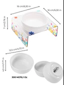 Petmagic Akrilik Beyaz Seramik Tekli Evcil Hayvan Kedi ve Mini Irk Köpek Mama Kabı-Tek İlkbahar thumbnail 5