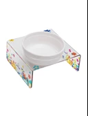 Petmagic Akrilik Beyaz Seramik Tekli Evcil Hayvan Kedi ve Mini Irk Köpek Mama Kabı-Tek İlkbahar thumbnail 3