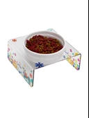 Petmagic Akrilik Beyaz Seramik Tekli Evcil Hayvan Kedi ve Mini Irk Köpek Mama Kabı-Tek İlkbahar thumbnail 1