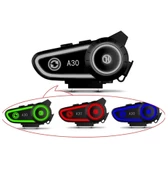 Bluetooth Cep Telefonu İnterkom Eşleştirmesi Gürültü Kontrol Teknolojisi Kurye Kask RGB Işıklı Kulaklık - 6